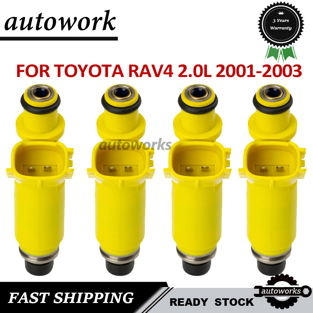 4X Fuel Injectors Flow Matched 23250-28050 2001-2003 Fit for Toyota RAV4 2.0L