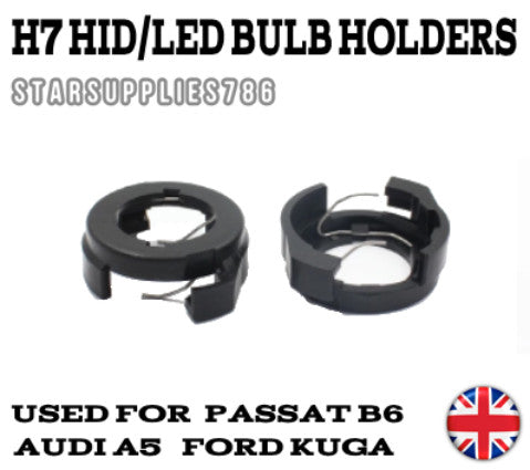 H7 HID LED KIT HEADLIGHT BULB HOLDERS ADAPTERS for VW for PASSAT B6 for FORD KUGA NEW