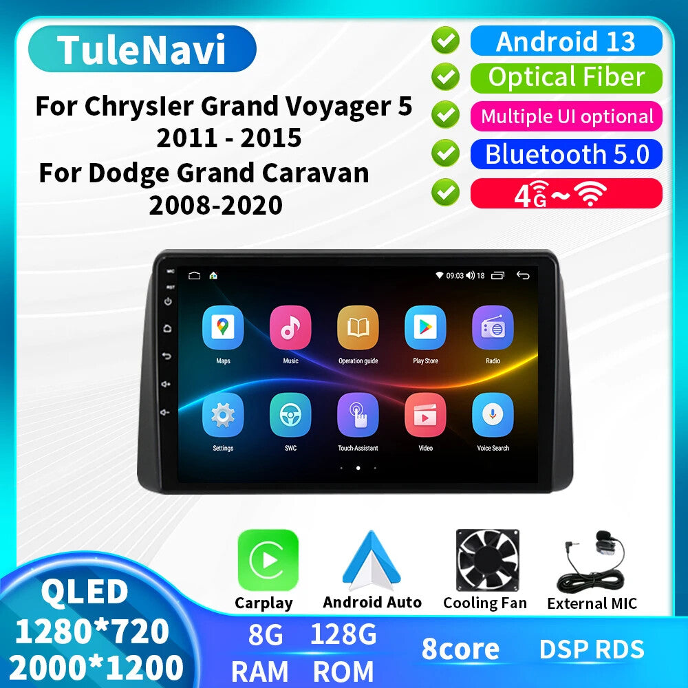 for Chrysler Grand Voyager 5 for Dodge Grand Caravan Car Radio GPS Player Screen