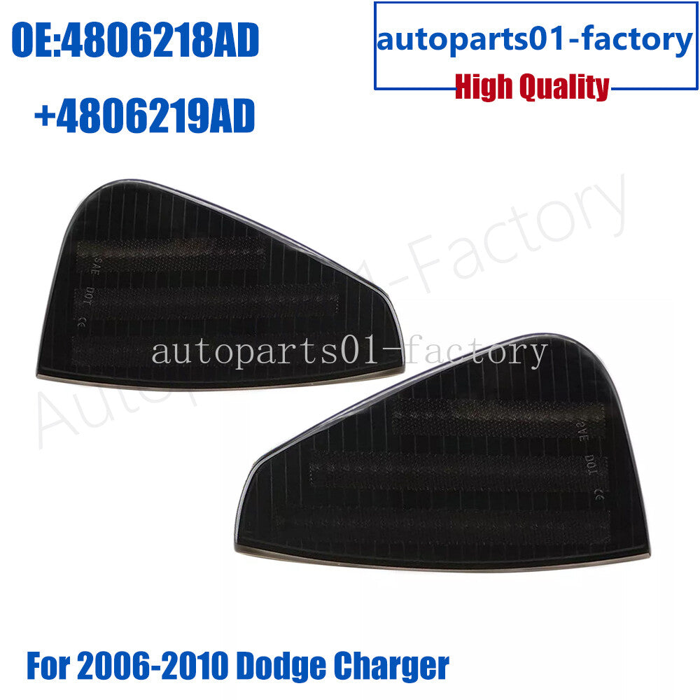 1Pair Front Turn Signal Lamps Corner Light Housings For 2006-2010 for Dodge Charger