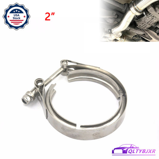 2 Inch V-Band Clamp Stainless Steel Universal for Muffler Turbo Exhaust Downpipe