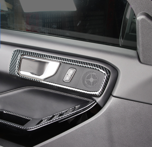 for Ford Explorer 2020-2023 Carbon Fiber Interior Door Handle Bowl Cover Trim 8P