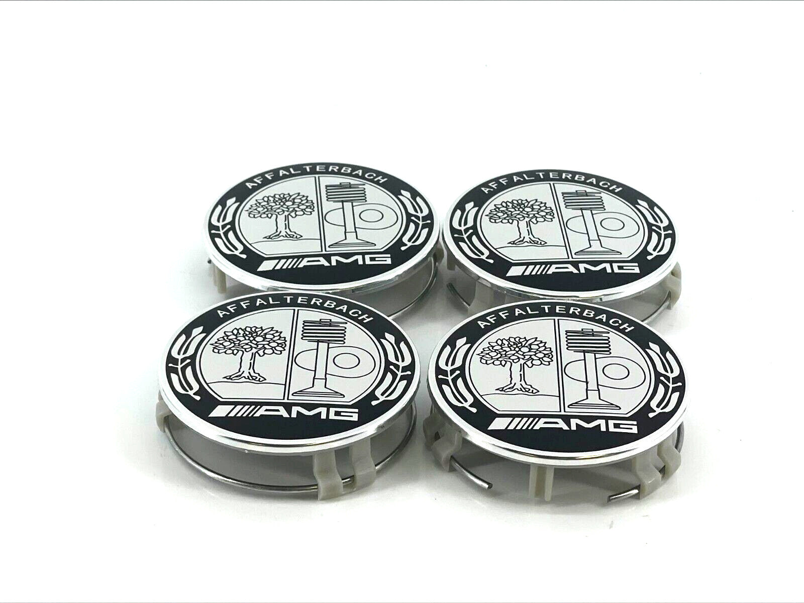 4pcs Wheel Center Caps Amg Affalterbach 75mm Wreath Rim OEO HQUALI