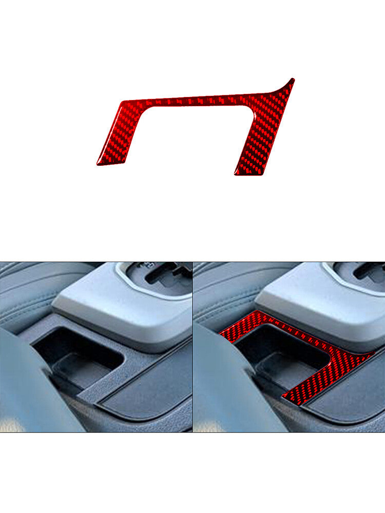 Red Console Storage Frame Trim Cover Carbon Fibre for Toyota Tundra 2007-2013