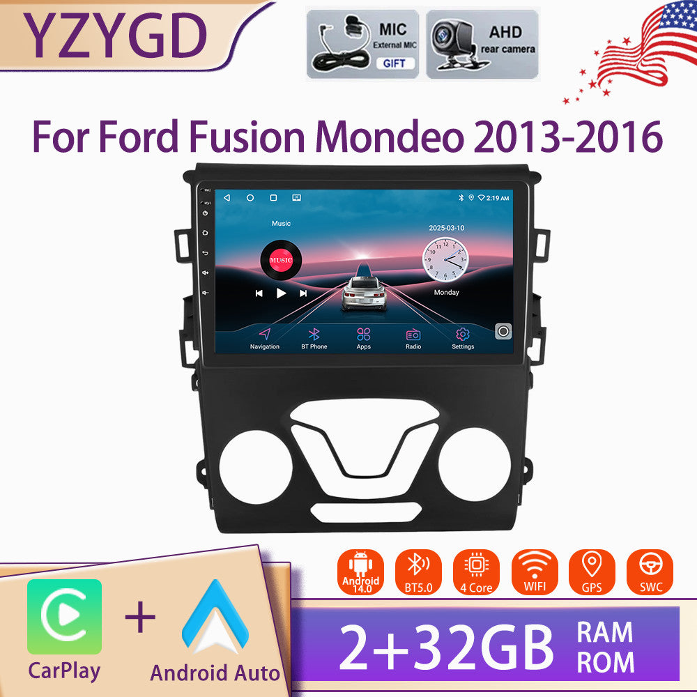 for Ford Fusion Mondeo 2013-2016 Stereo Carplay Android Car Radio GPS Nav Screen