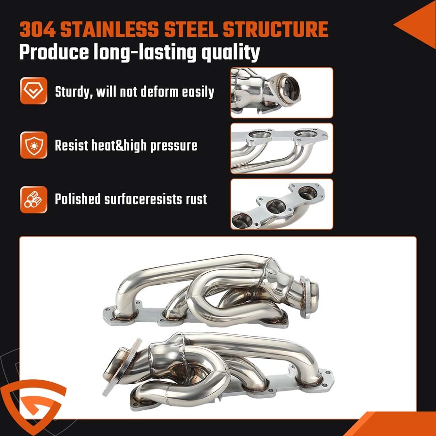 Shorty Stainless Performance Exhaust Headers Fit for Dodge for Ram 1500 09-18 5.7L HEMI