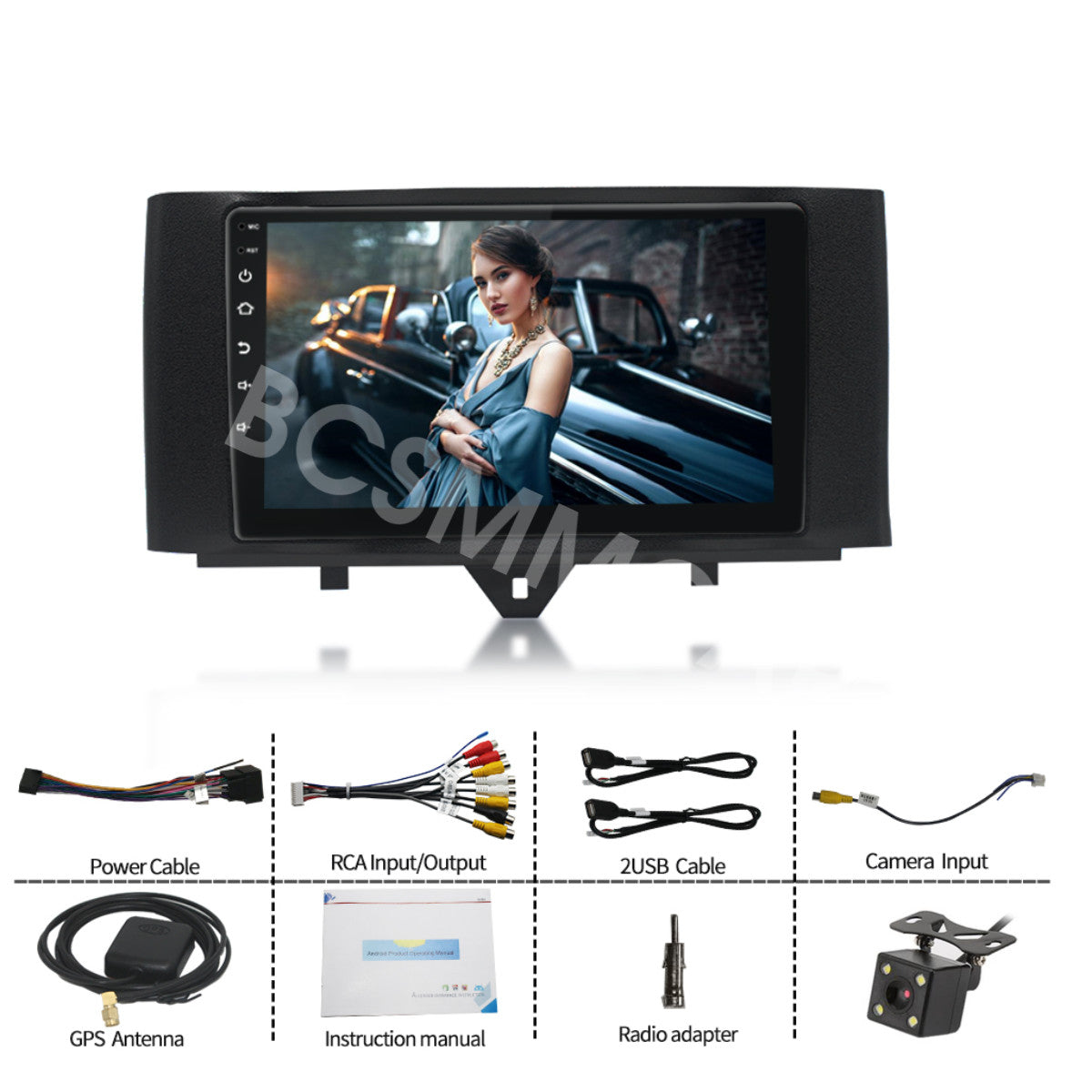 For CarPlay Car Stereo Radio GPS Fit for Mercedes Benz for Smart Fortwo 2011 Cmaera