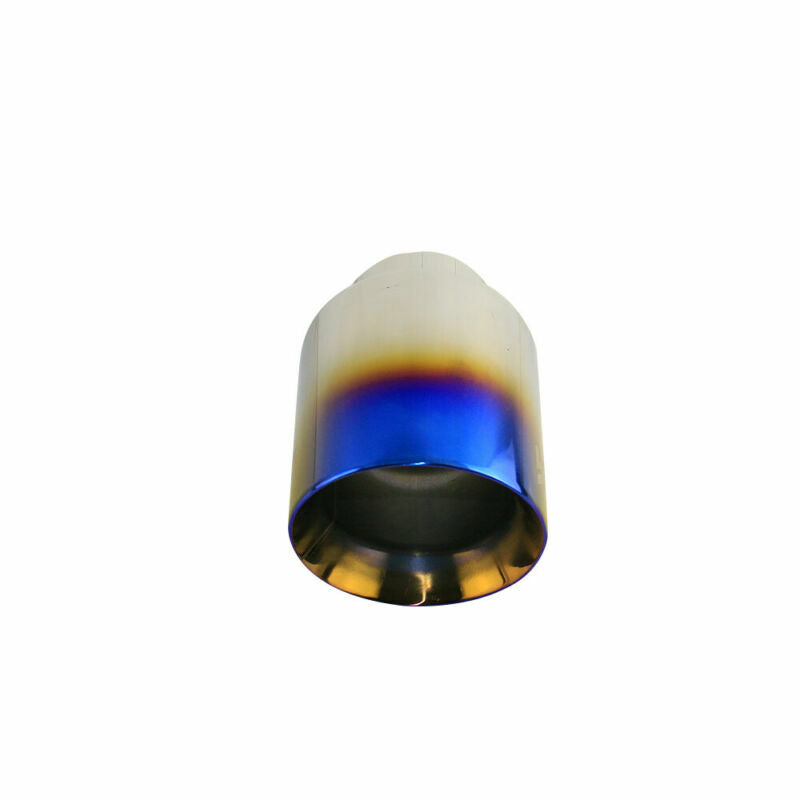 1 Blue Universal 2.5'' inlet 4'' outlet Exhaust End Tips Muffler Tips Slant Tip