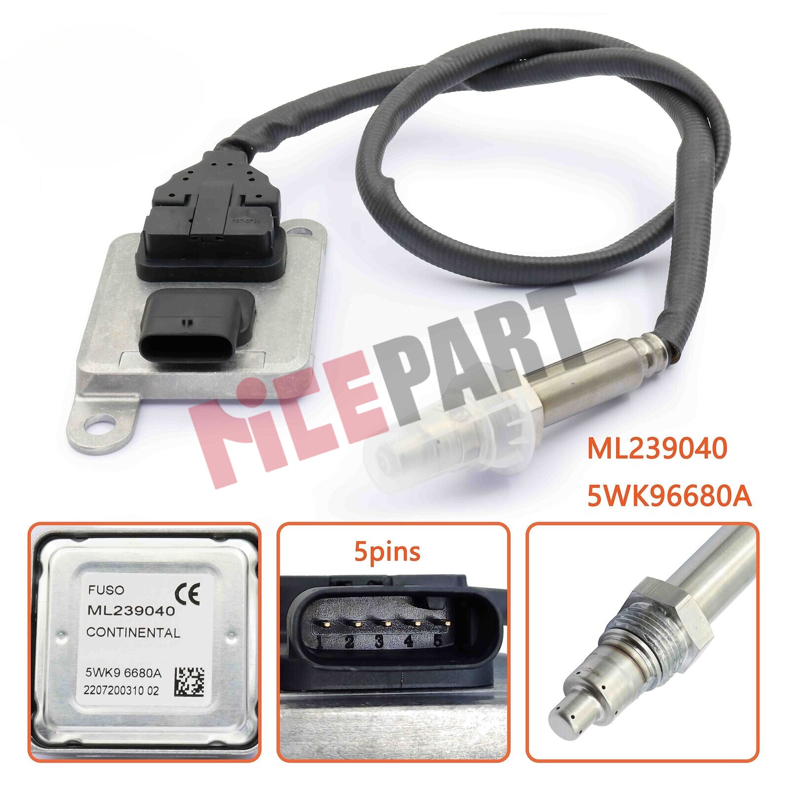 NOX Sensor Nitrogen Oxide Sensor ML239040 5WK96680A compatible for Mitsubishi FUSO