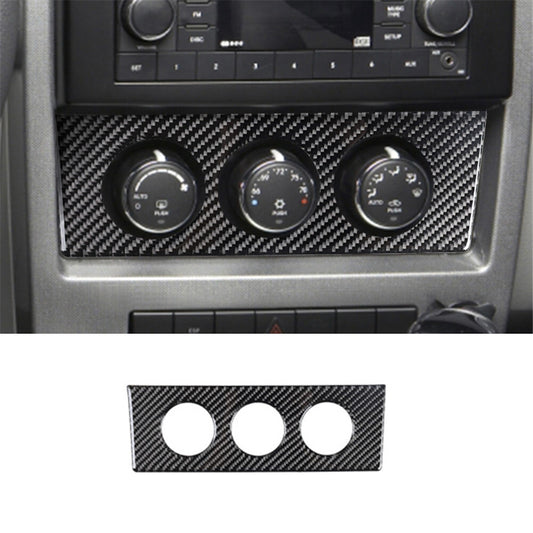 Carbon Fiber A/C Climate Console Interior Cover Trim for Jeep Liberty 2008-2012