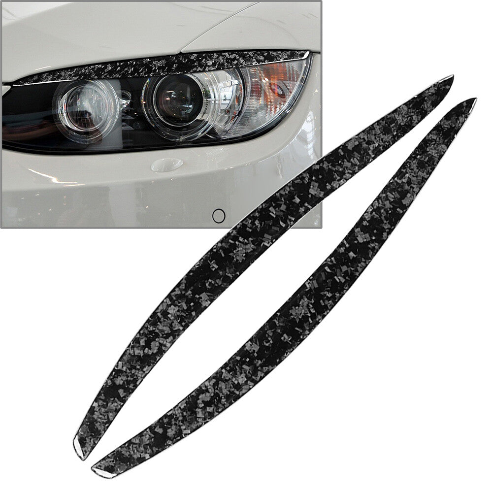 2x Front Headlight Eyebrow Eyelid Cover Trim for BMW 3 Series E92 E93 2006-2012