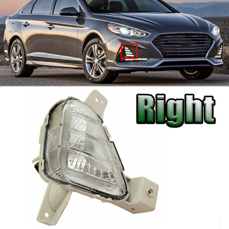 Right Fog Lamp Daytime Running Lights 1Pcs for Hyundai SONATA 2018-2019