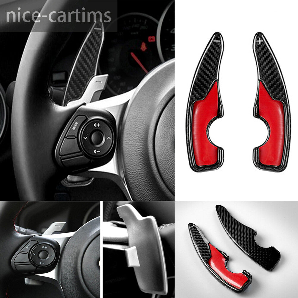 2¡ÁCarbon Fiber Steering Wheel Paddles Shifter For Toyot@ 86GT for Subaru BRZ 2017+