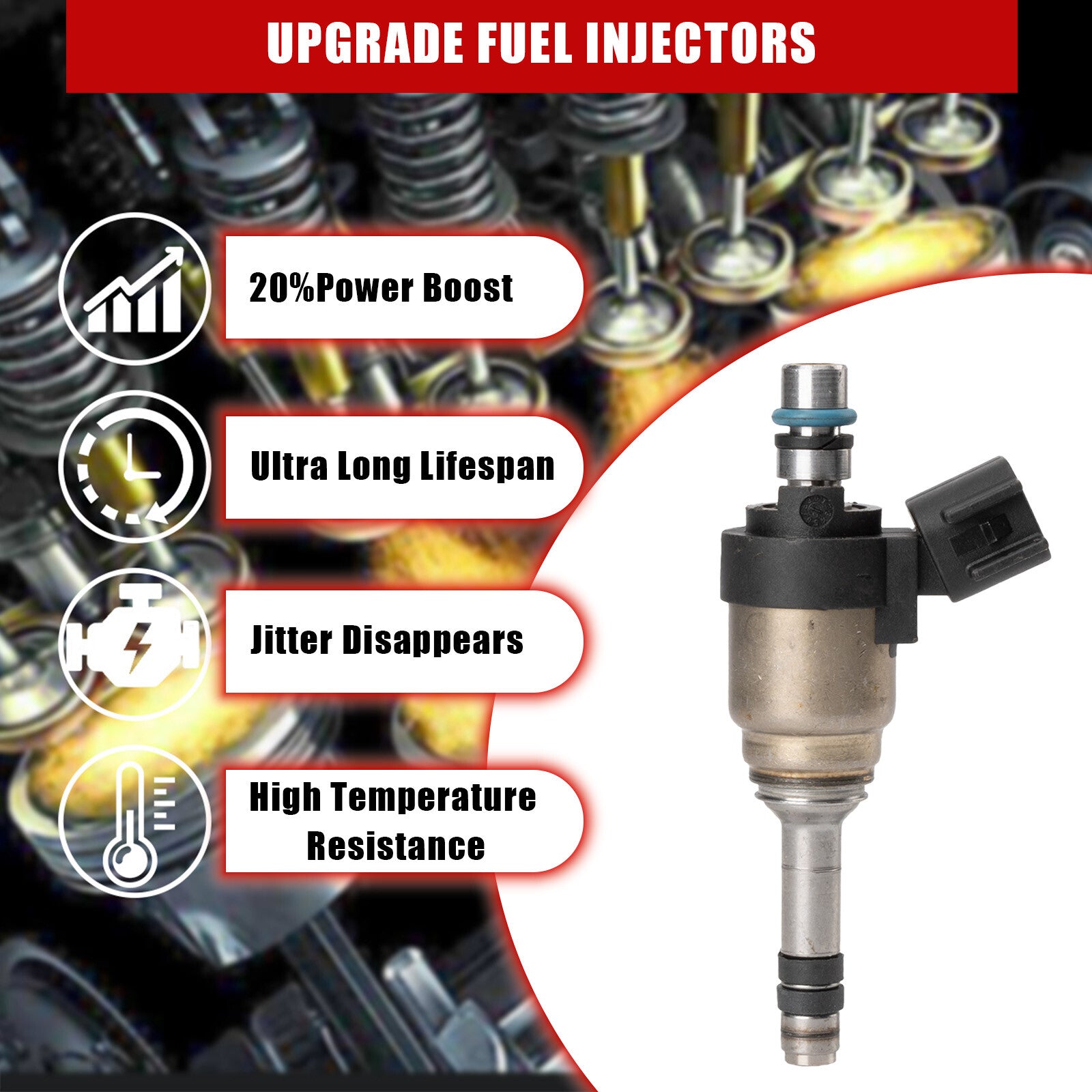 6PCS Fuel Injector for Hyundai for Kia for Genesis 3.8L Sorento 2014-2018 35310-3C560