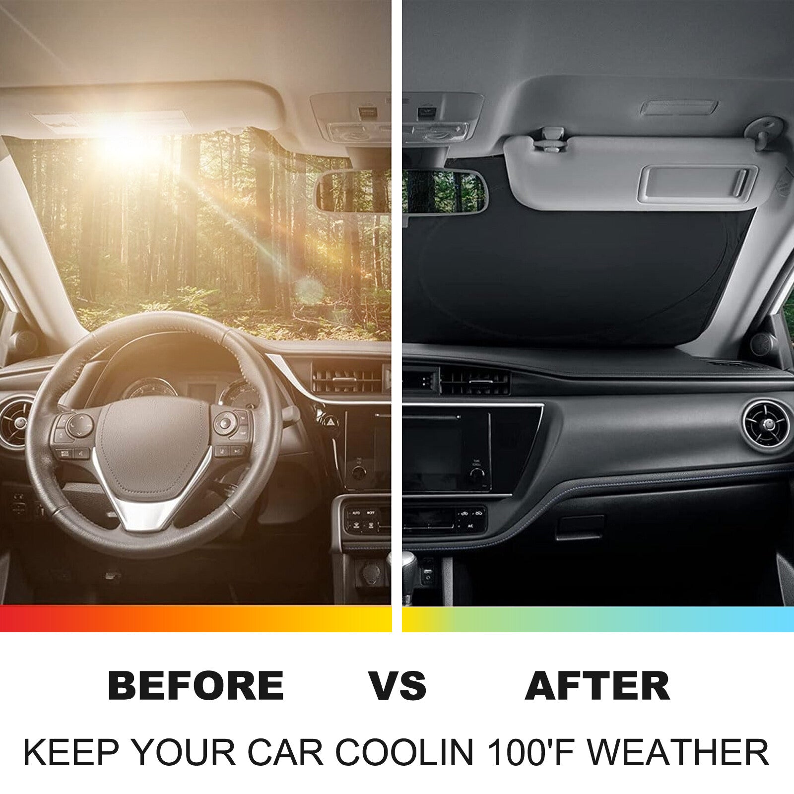 American flag windshield sunshade UV block cover for Honda CRV 2023-2024