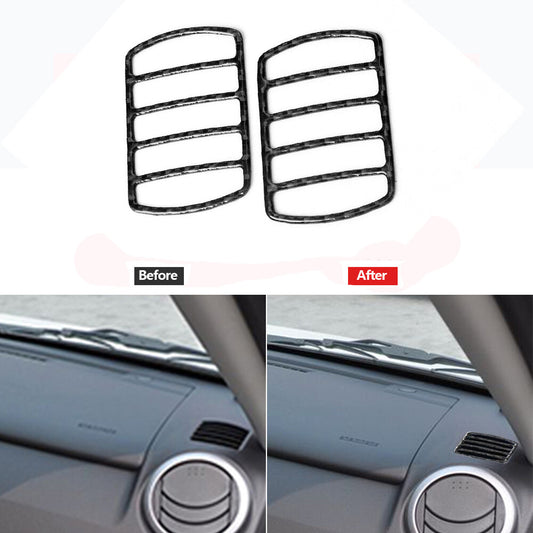 Carbon Fiber Demist Air Vent Outlet Cover Trim for Suzuki Grand Vitara 2006-2013