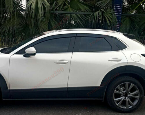 for Mazda CX-30 2020-22 Smoky Black Window Visor Vent Shade Sun Rain Guard Trim