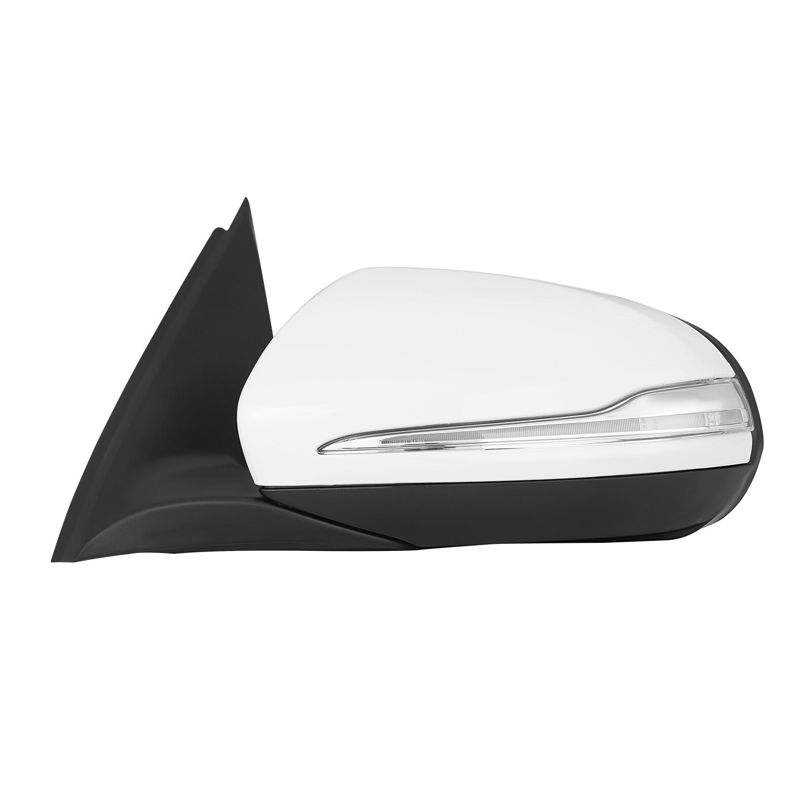 White left-side mirror with blind spot function, suitable for Mercedes GLC250, GLC300, and GLC (2017-2021).