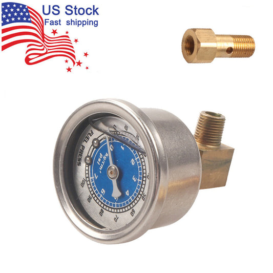Fuel Pressure Gauge Liquid Filled 1/8 NPT 100PSI For VMS for Honda for Acura for Mitsubishi