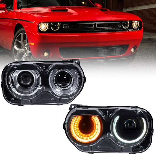 2015 - 2023 for Dodge for Challenger Halogen LED DRL Projector