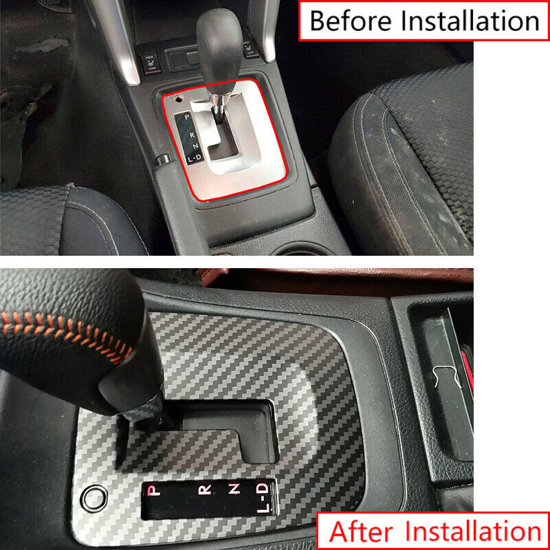 Matt Carbon Fiber Center Console Gear Shift Panel for Subaru Forester 2014-18 1x