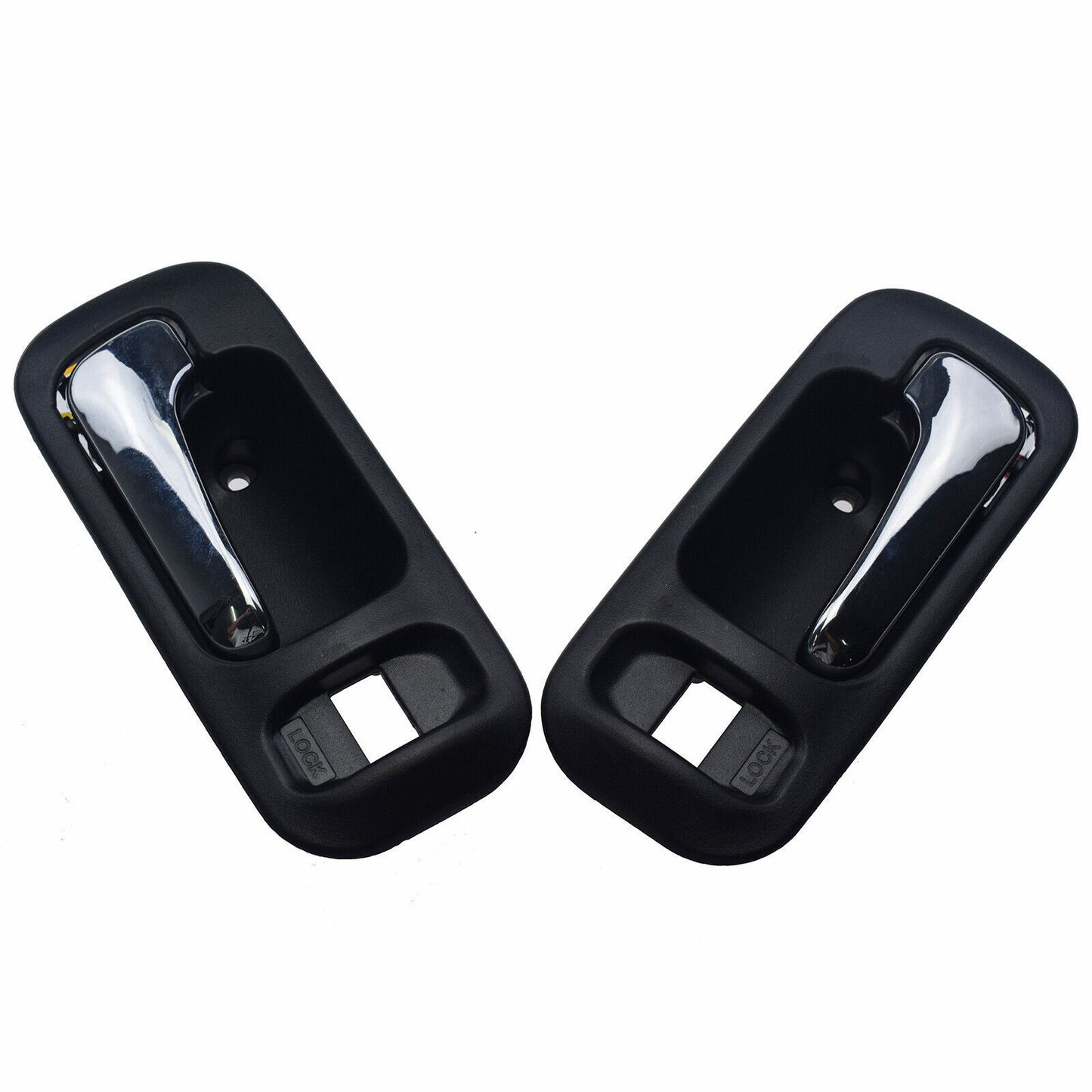 for Honda CR-V Odyssey Chrome Inside Door Handles Black 2PCS Front Left  Right