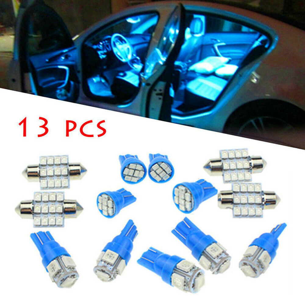 13x Car Accessories Interior LED Light Bulbs for Dome License Plate Lights 12V Kit