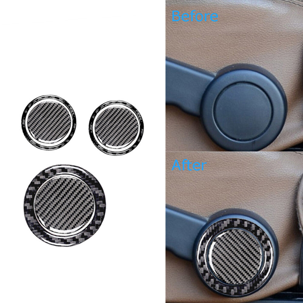 6Pcs Carbon Fiber Electric for Seat Adjust Cover Trim for Jeep for Wrangler JK 2011-2017