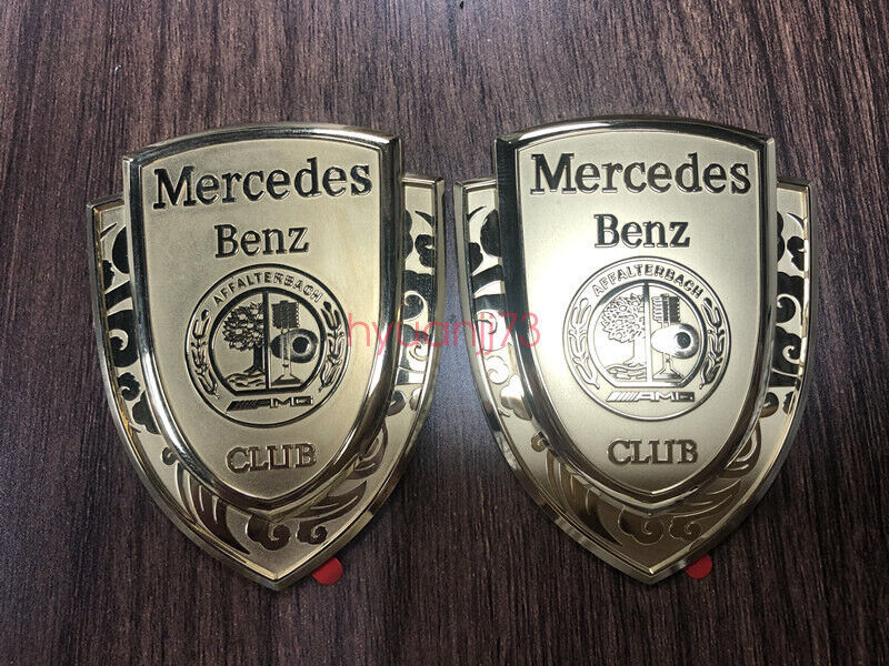 Golden AFFALTERBACH Club - Suitable for Mercedes-Benz car body badges and rear trunk lid badges.