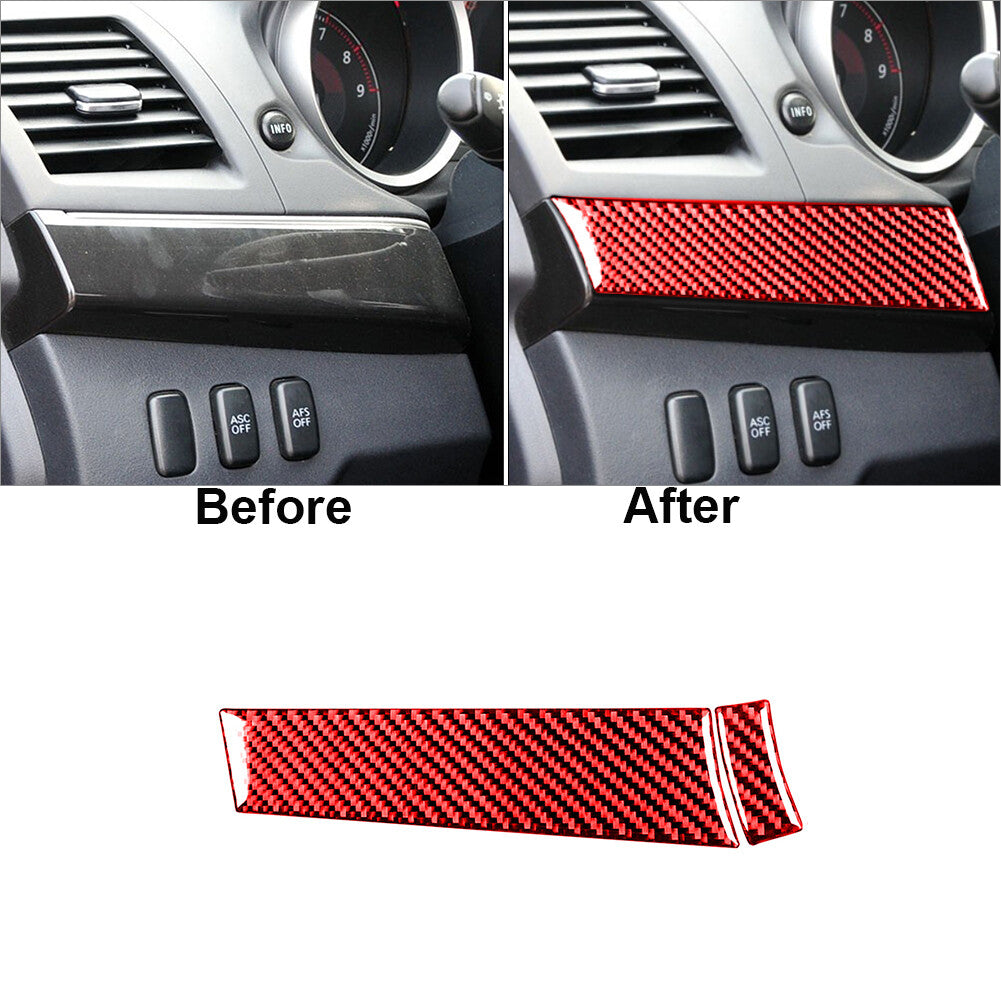 Carbon fiber drive panel cover trim suitable for Mitsubishi Lancer 2008 - 15