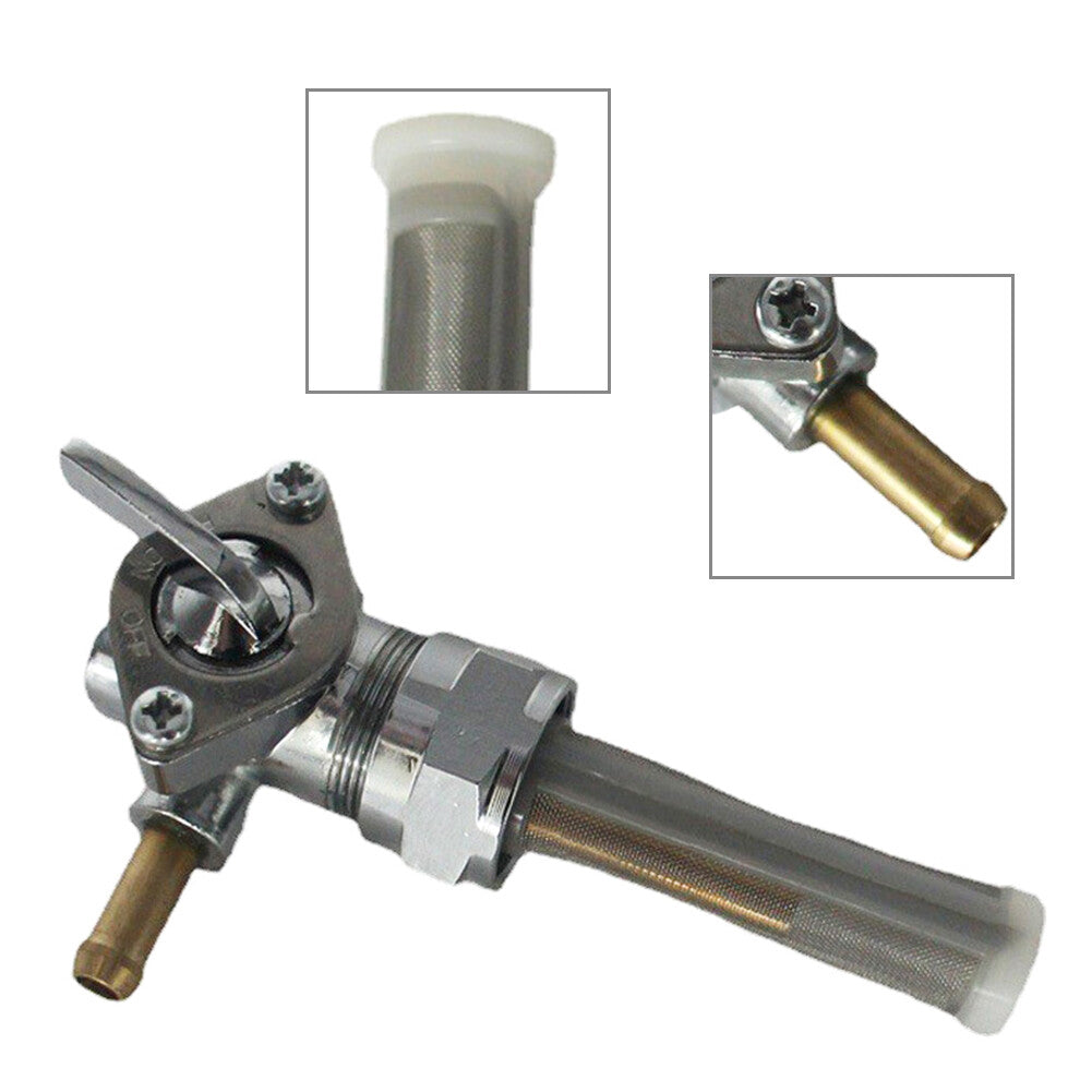 22mm Right Spigot Gas Tank Fuel Valve Petcock Switch for Harley Davidson Dyna