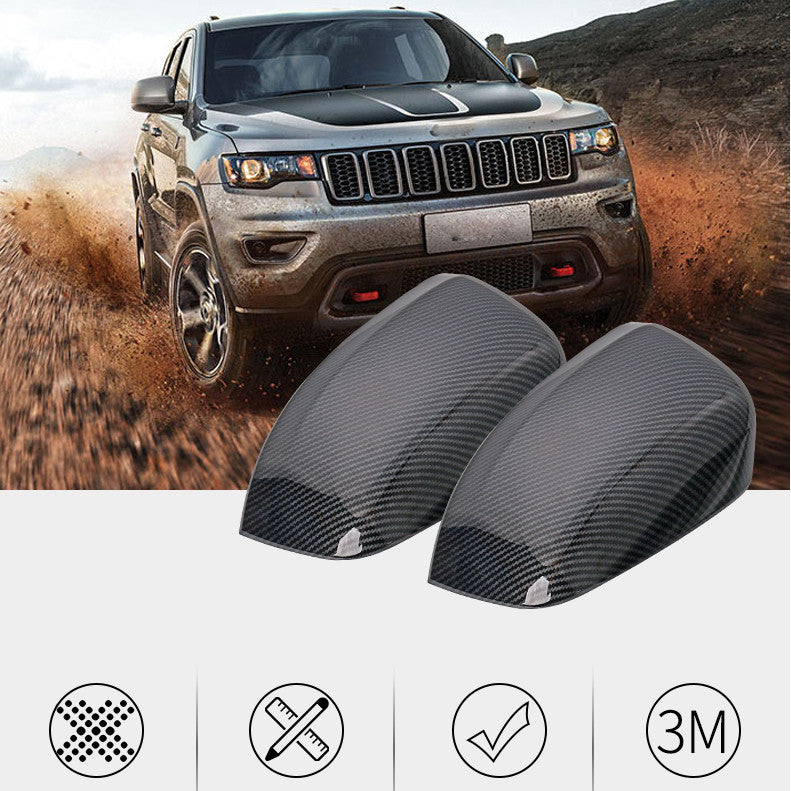 Rearview mirror cover trim in carbon fiber color suitable for Jeep Grand Cherokee 2011 - 2020