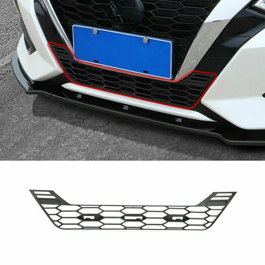 for Nissan Sentra 20-23 Gloss Black Front Lower Bumper Honeycomb Grille Trim 1X