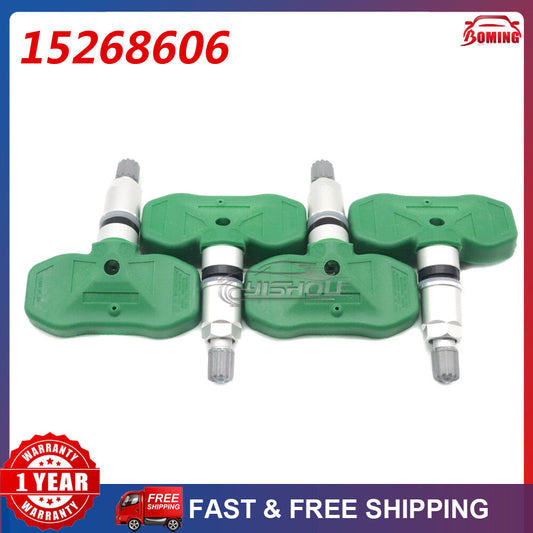 4x New Green Tire Pressure Sensor TPMS 15268606 For GM for Cadillac CTS for Buick Chevry