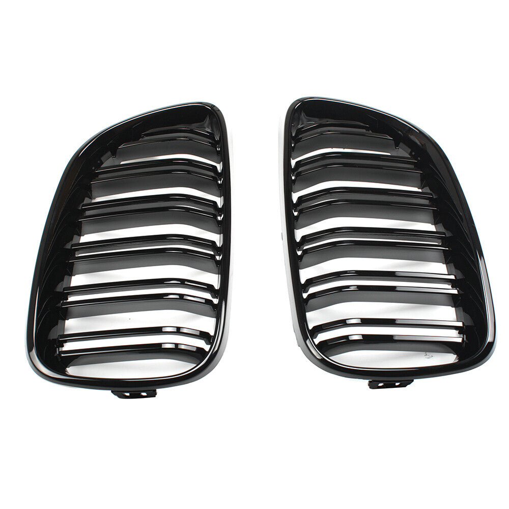 2pcs Front Kidney Grille Glossy Black for BMW 2-Series F22 F23 M2 F87 LeftRight