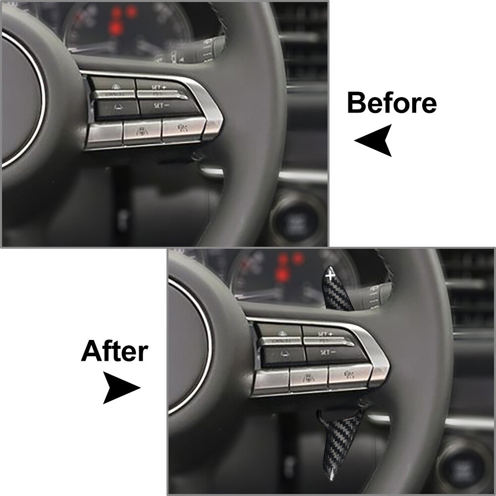for Mazda CX-30 20-21 for Mazda 3 19-21 Carbon Fiber Steering Wheel Shift Paddle