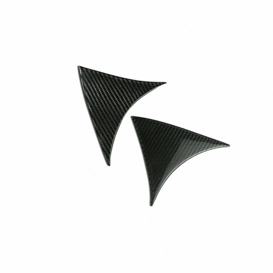 2PCS Carbon Fiber Rear Window Spoiler Wing Trim Fit for Mazda 3 Axela 2013-2016