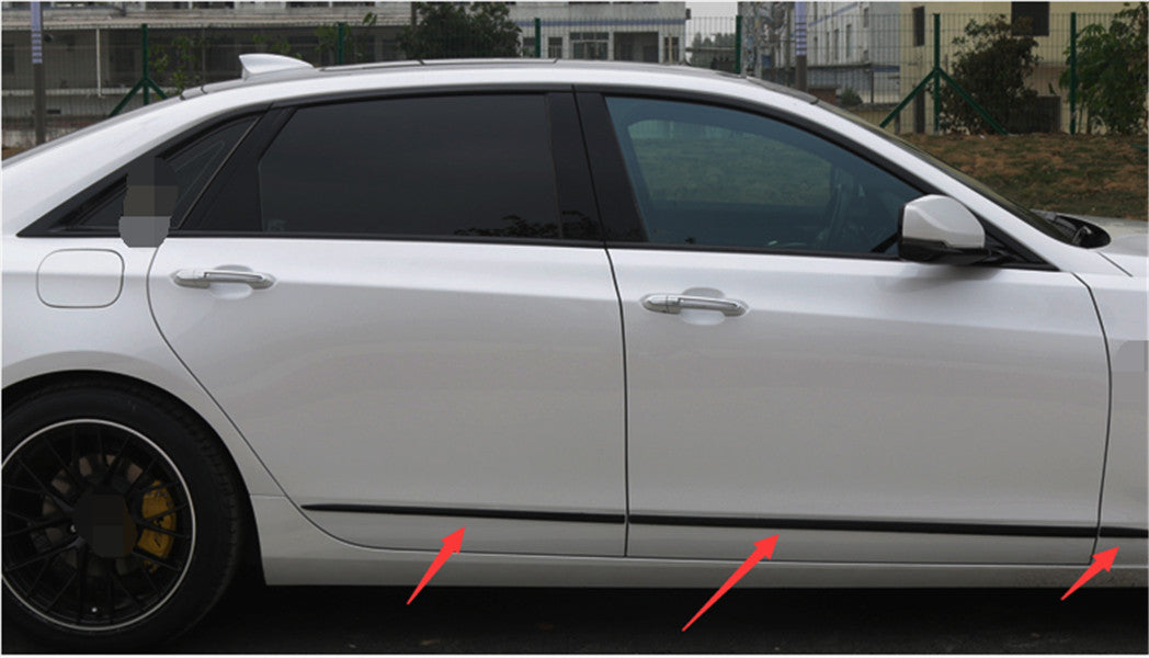 2016-20 for Cadillac CT6 Black Titanium Side Body Door Cover Molding Strip Trim