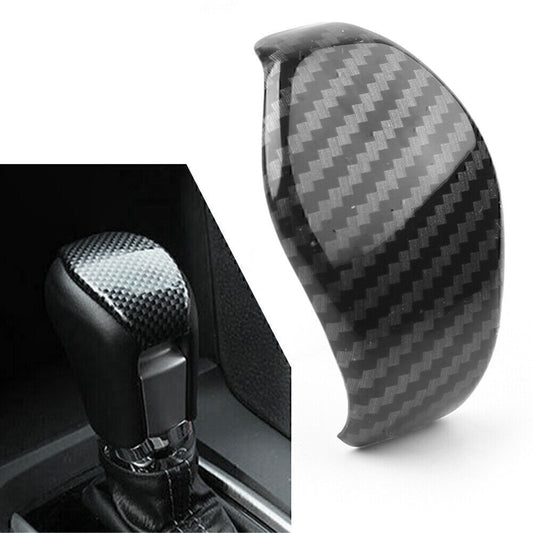 for Honda for Civic 2016-2020 2017 Carbon Fiber Console Gear Shift Knob Cover Trim