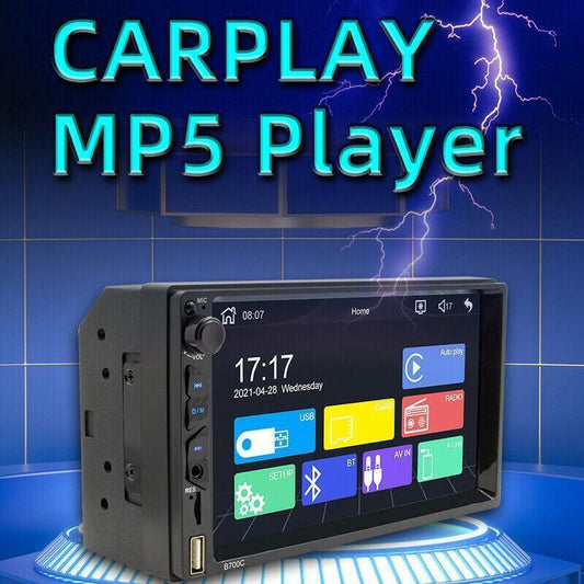 Auto Bluetooth Touch Screen 7 Double DIN Stereo Radio Carplay USB Aux TF Card