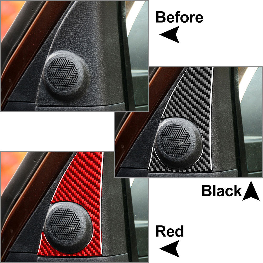 2Pcs Carbon Fiber A Pillar Loudspeaker Panel Trim for Toyota Tundra 2014-2021