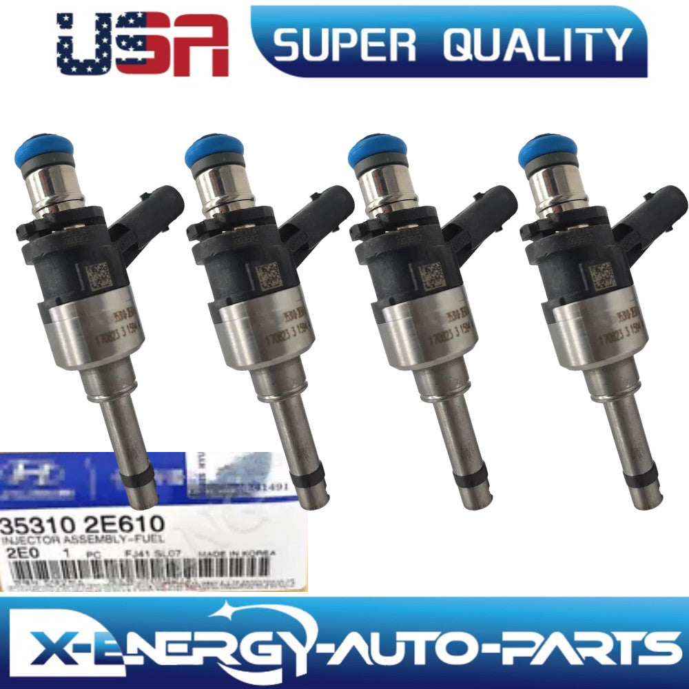 4X Fuel Injector 35310-2E610 For 2016-2019 for Hyundai Sonata 2017-2020 for Kia Optima