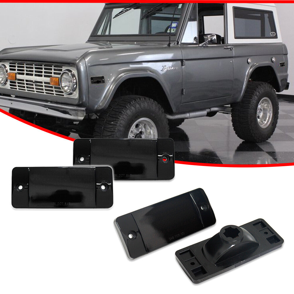 Suitable for 70-77 for Ford for Mustang and 69-72 for Ford F-Series front and rear fender side marker lights.