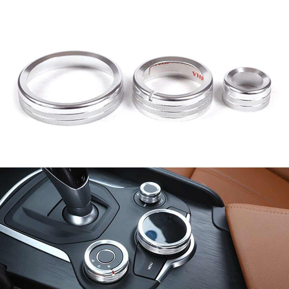 Central Control Multimedia Knob Ring Fit for Alfa Romeo Giulia for Stelvio 2017-2019