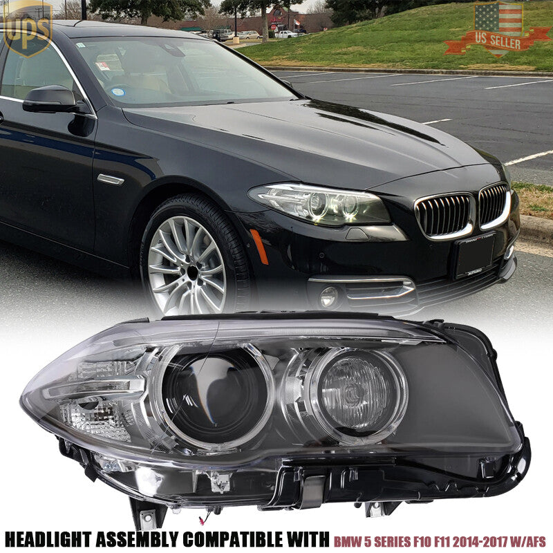 for BMW 5 Series F10 F11 2014- 2017 Xenon HID W/AFS Headlight Assy RH Passenger