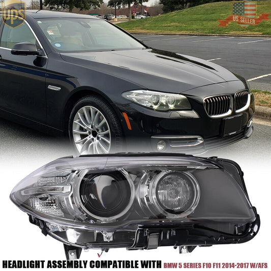 for BMW 5 Series F10 F11 2014- 2017 Xenon HID W/AFS Headlight Assy RH Passenger