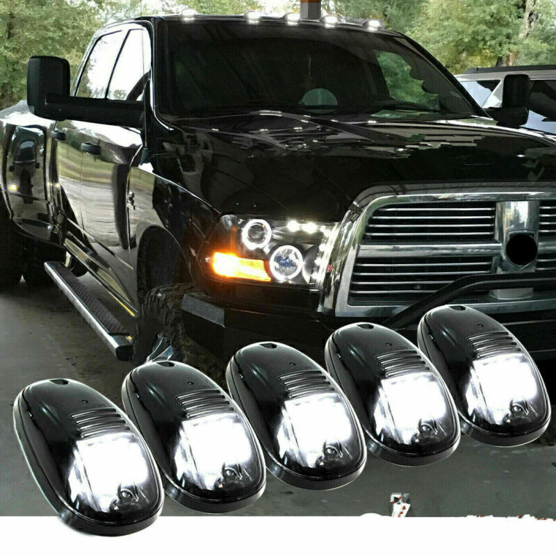 5x Smoked Lens Rooftop Cab Running Light LED 6000K for Dodge for RAM 1500 2500 3500