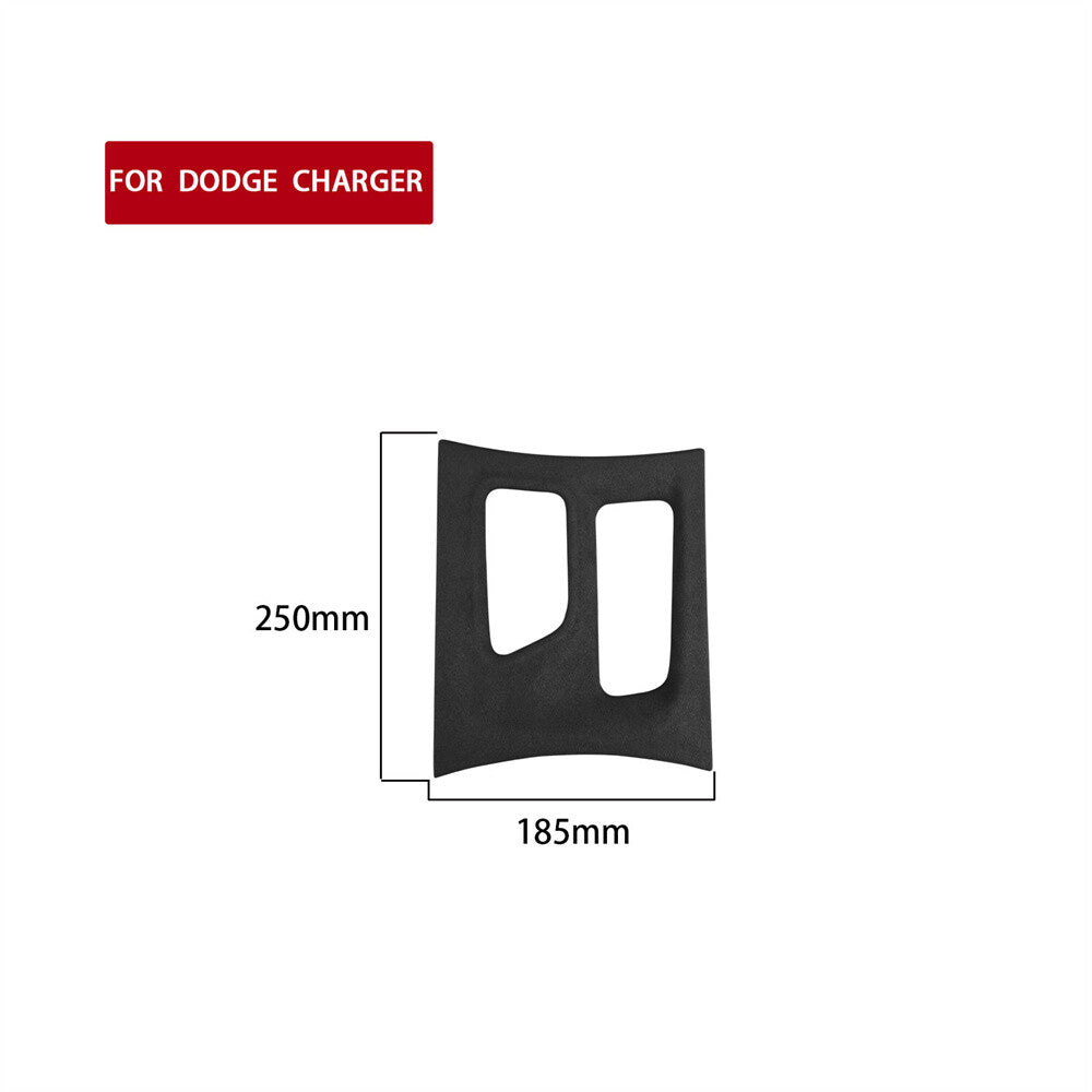 Suede Black Gray Console Gear Shift Box Panel Cover for Dodge Charger 2015-2022