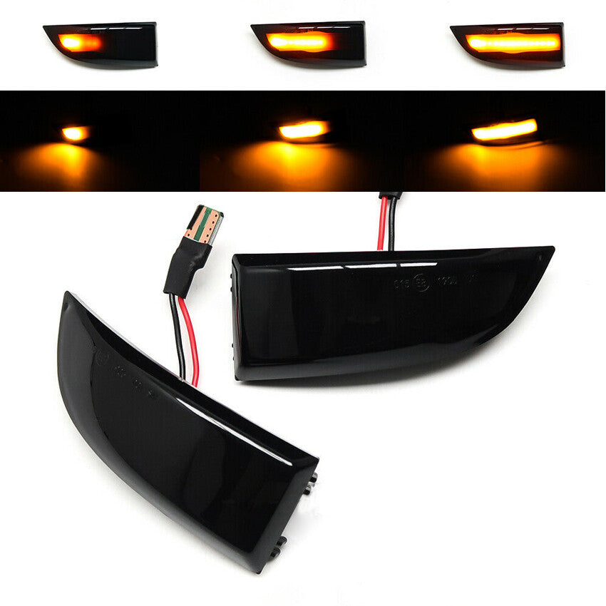 2pcs Dynamic Amber Side Wing Mirror Light Turn Signal Fit for Renault Megane MK3