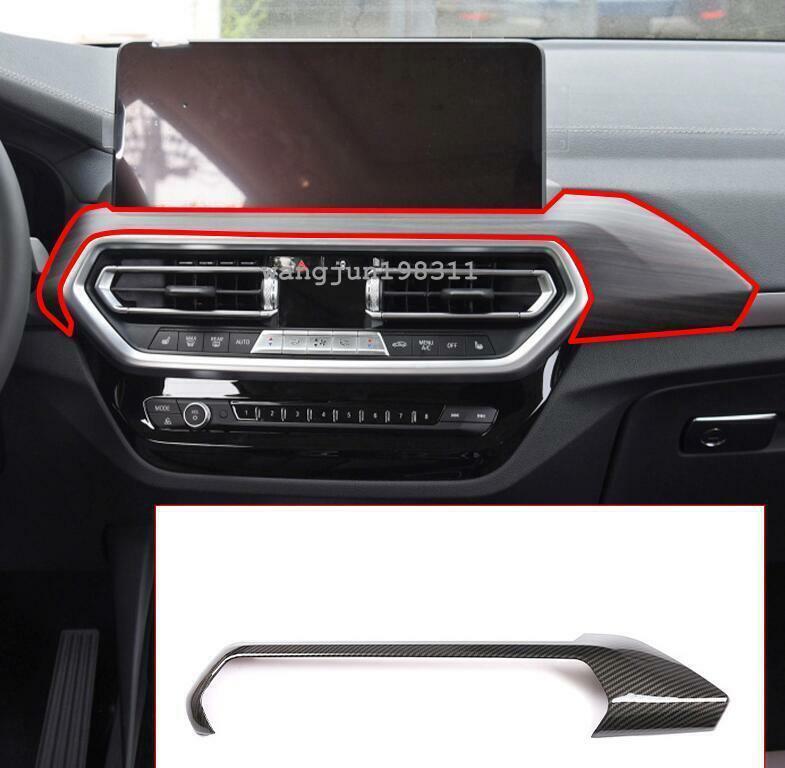 For 2022 for BMW X3 X4 carbon ABS interior center console trim cover trim strip 1